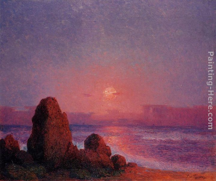Sunset of the Breton Coast painting - Ferdinand Loyen Du Puigaudeau Sunset of the Breton Coast art painting